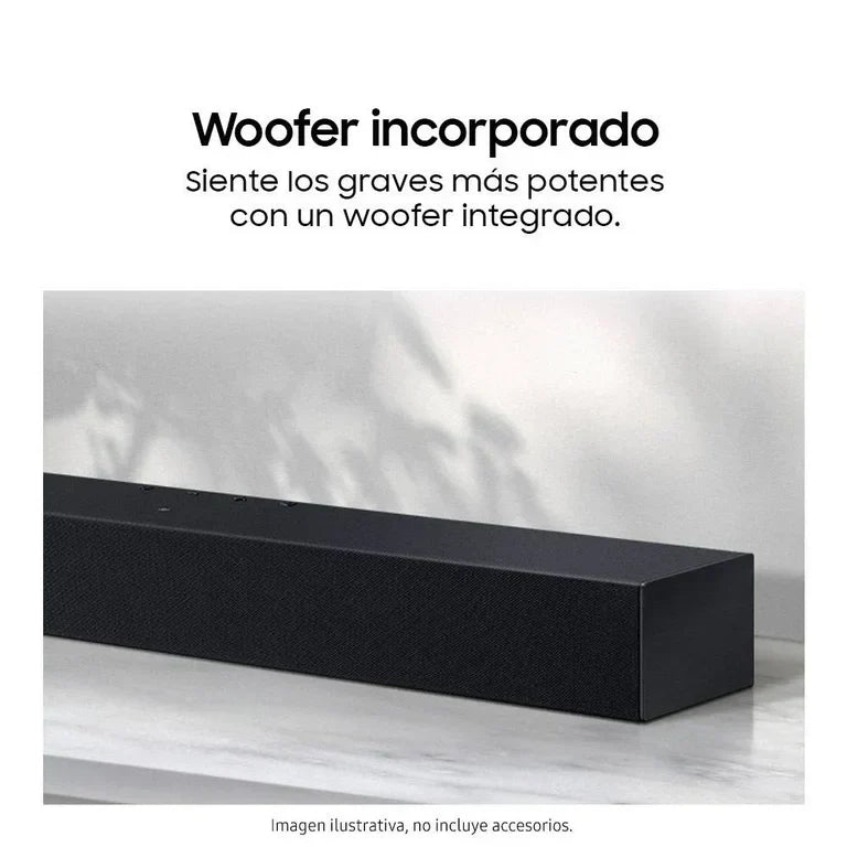 Barra de Sonido Samsung HW-C400 – Sonido Claro, Compacto y Potente para tu TV