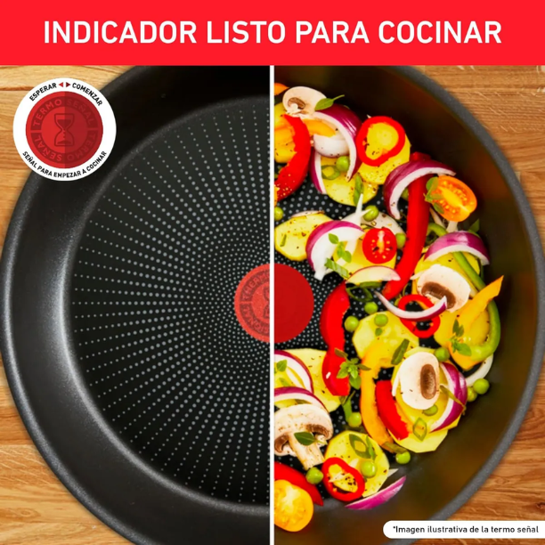 JUEGO DE SARTENES 3 PZAS VITAL 20/24/26CM MARCA T-FAL