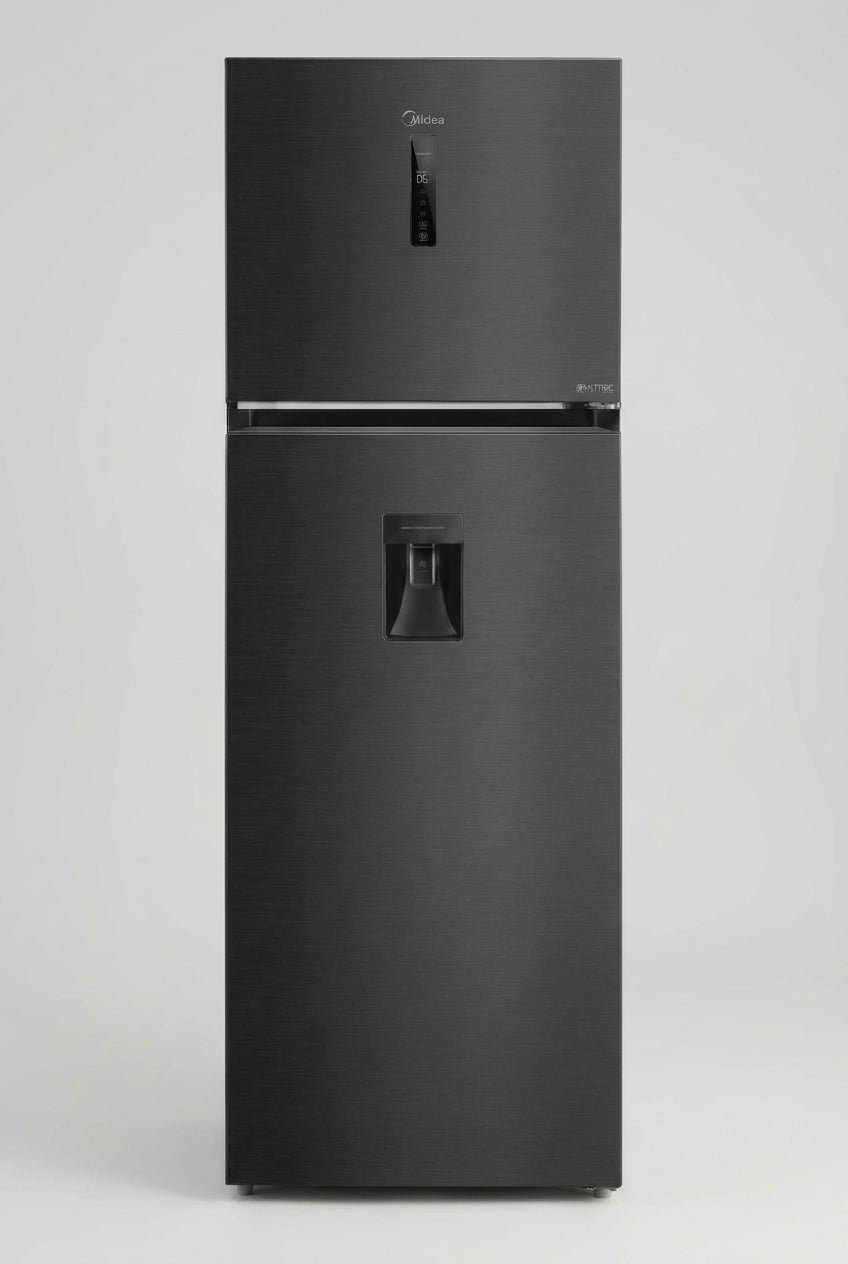 Refrigerador Midea Top Mount 17 Pies Inverter Quattro MDRT645MTM28WD, Congelador 107 L, Cooling Box, Doble Luz LED, Jazz Black