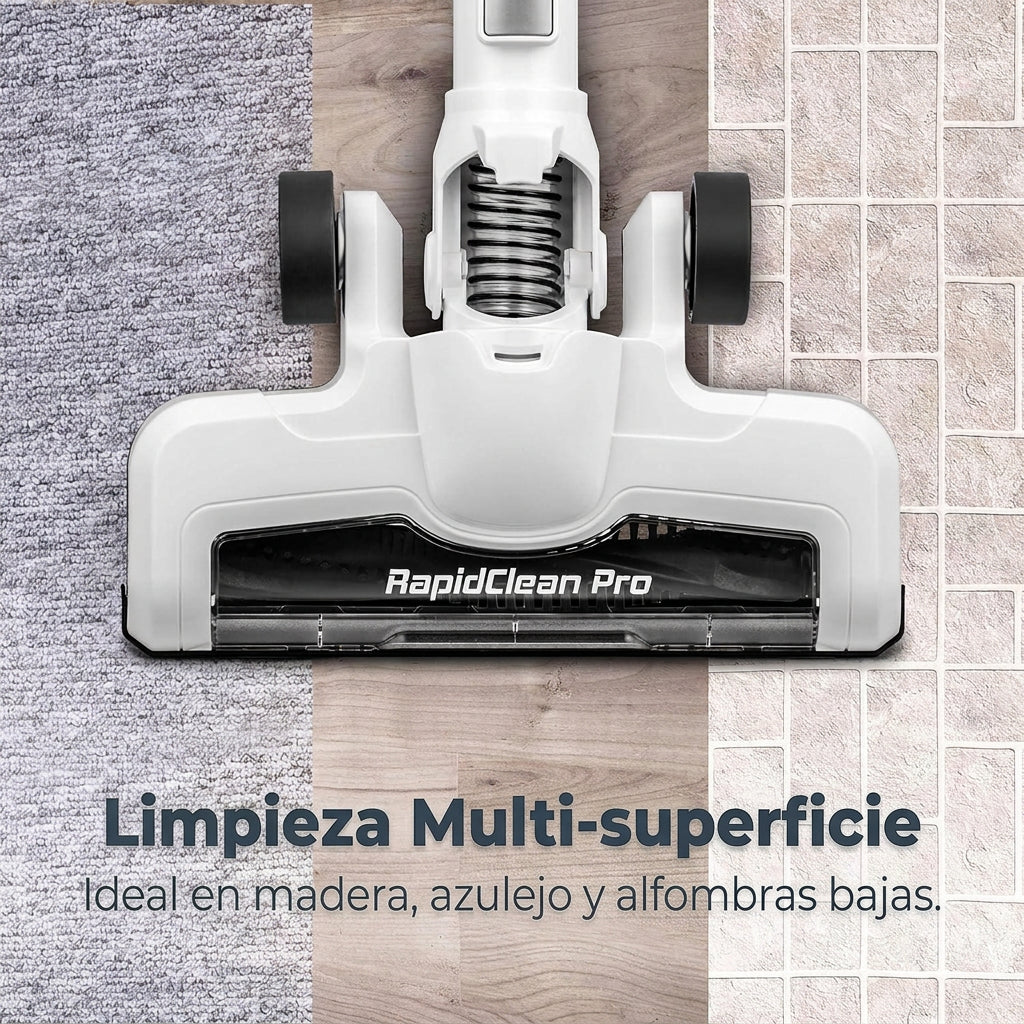 Aspiradora Inalámbrica Eureka RapidClean Pro NEC180 2 en 1 de Palo y de Mano, 40 Min, 150 W, Luces LED, Sin Bolsa, Ligera