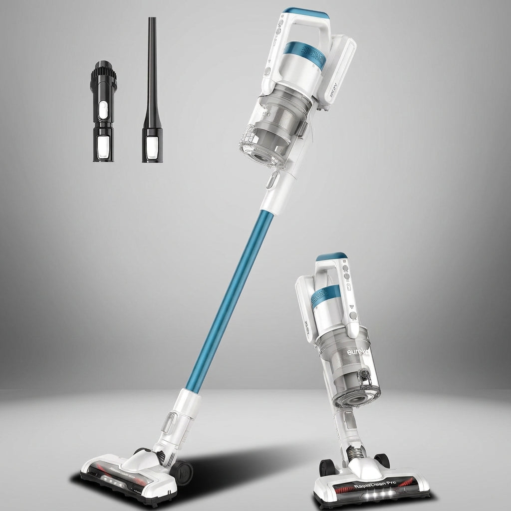 Aspiradora Inalámbrica Eureka RapidClean Pro NEC180 2 en 1 de Palo y de Mano, 40 Min, 150 W, Luces LED, Sin Bolsa, Ligera