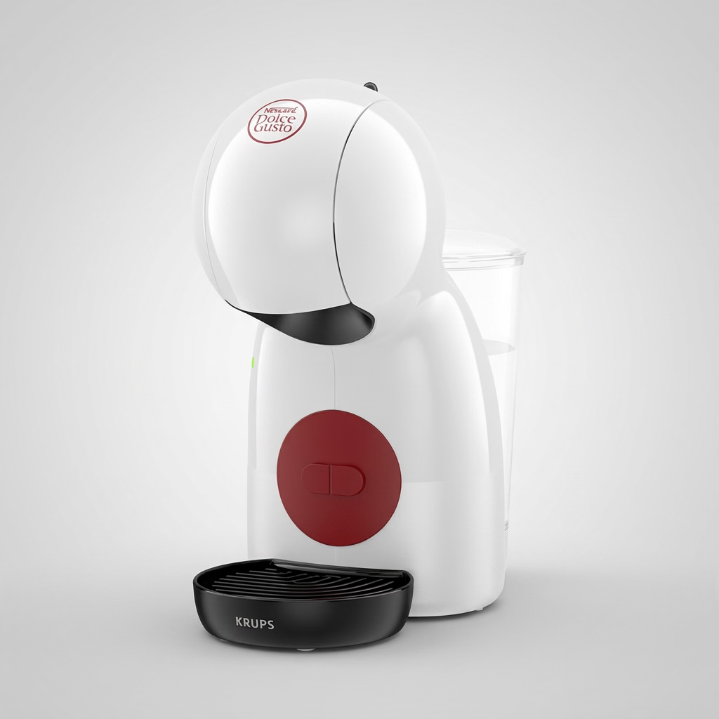 Cafetera de Cápsulas Nescafé Dolce Gusto Piccolo XS Krups KP1A01MX 15 Bares, 0.8 L, Bebidas Frías y Calientes, Modo Eco, Blanca
