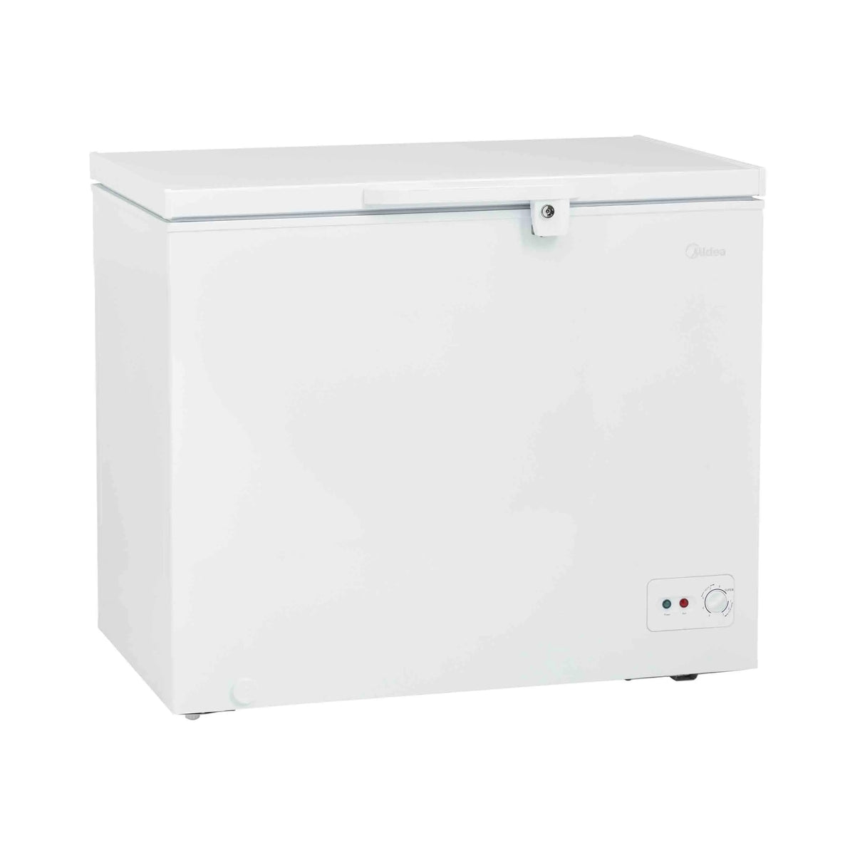 Congelador Horizontal Midea MFCD09P2NABW 9 Pies (249 L) Convertible Congelador/Refrigerador con Llave de Seguridad y Luz LED, Blanco