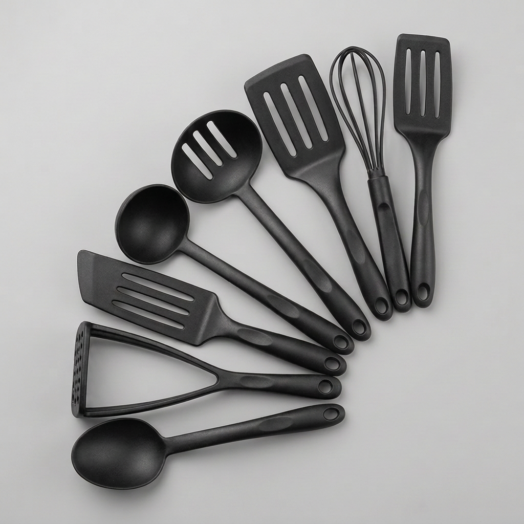 JUEGO DE UTENSILIOS 8PZ COLOR NEGRO T-FAL