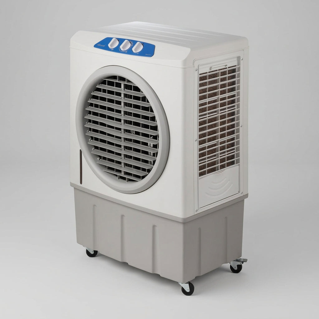 Enfriador Evaporativo Portátil Mytek 3399 60 Litros, 210W, 1,535 CFM, Compartimento para Hielo, 3 Velocidades, Ruedas con Freno
