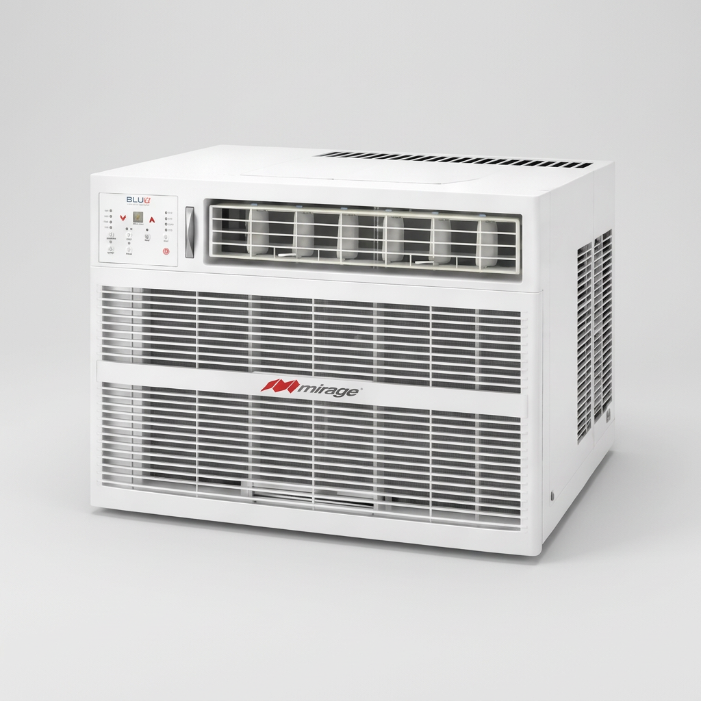 Aire Acondicionado de Ventana Mirage BLU PLUS Efficient de 1.5 Toneladas y 18,000 BTU, 220 V y Refrigerante R32