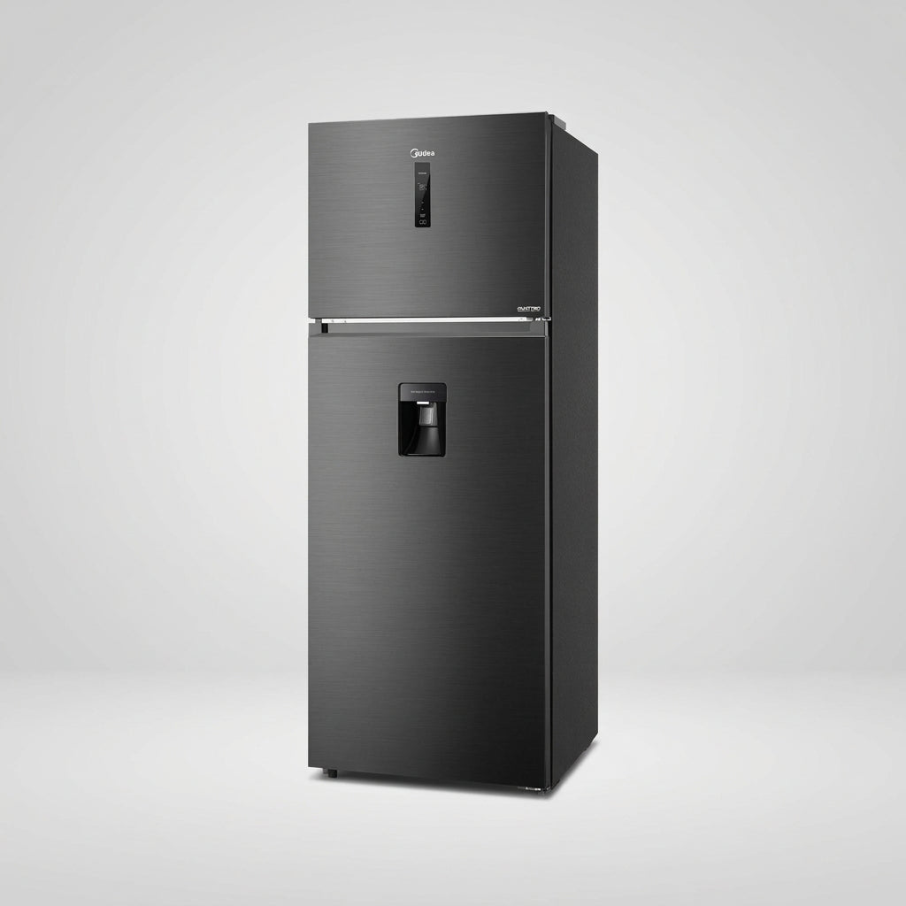 Refrigerador Midea Top Mount 17 Pies Inverter Quattro MDRT645MTM28WD, Congelador 107 L, Cooling Box, Doble Luz LED, Jazz Black