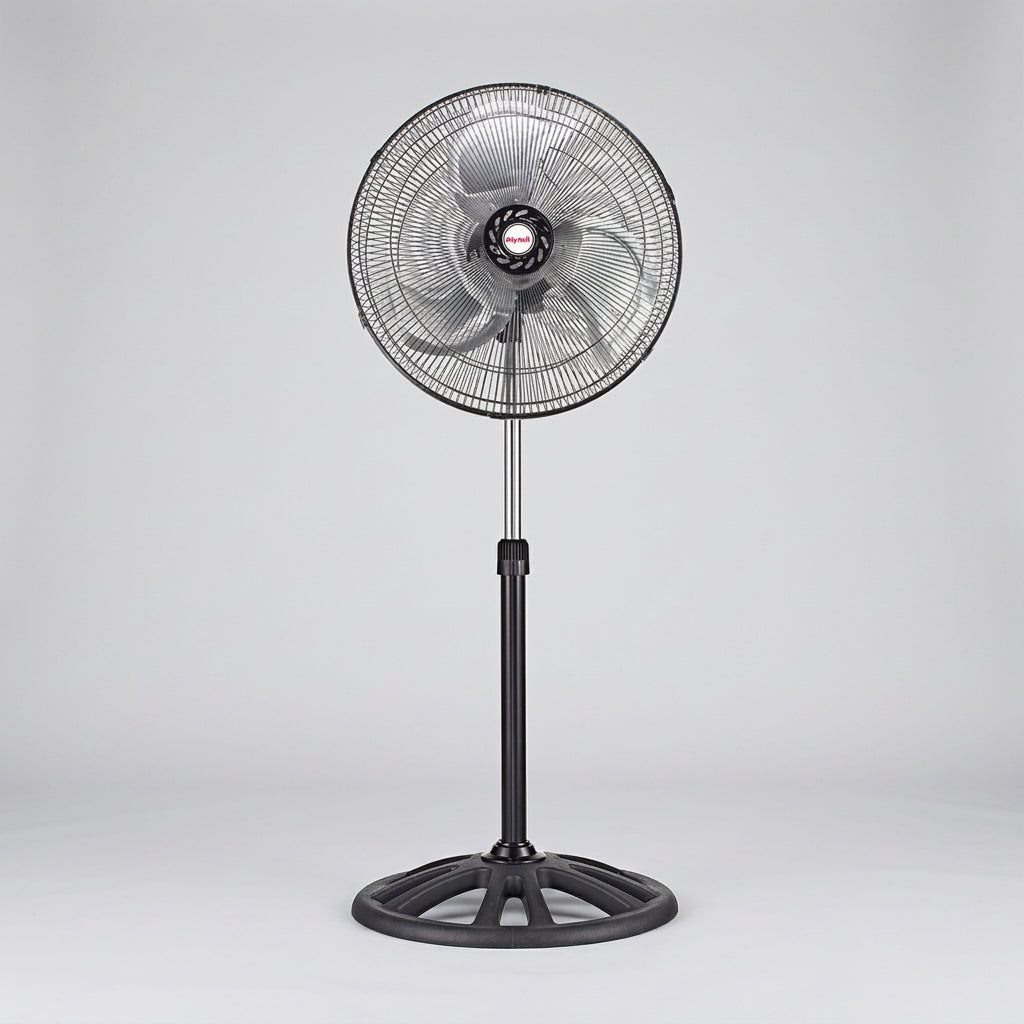 Ventilador de Pedestal Mytek 3334 de 18" Metálico, 110W, 3 Velocidades, Oscilación 90°, Altura Ajustable, Negro