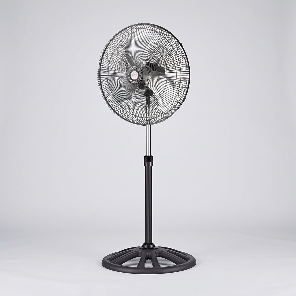 Ventilador de Pedestal Mytek 3334 de 18" Metálico, 110W, 3 Velocidades, Oscilación 90°, Altura Ajustable, Negro