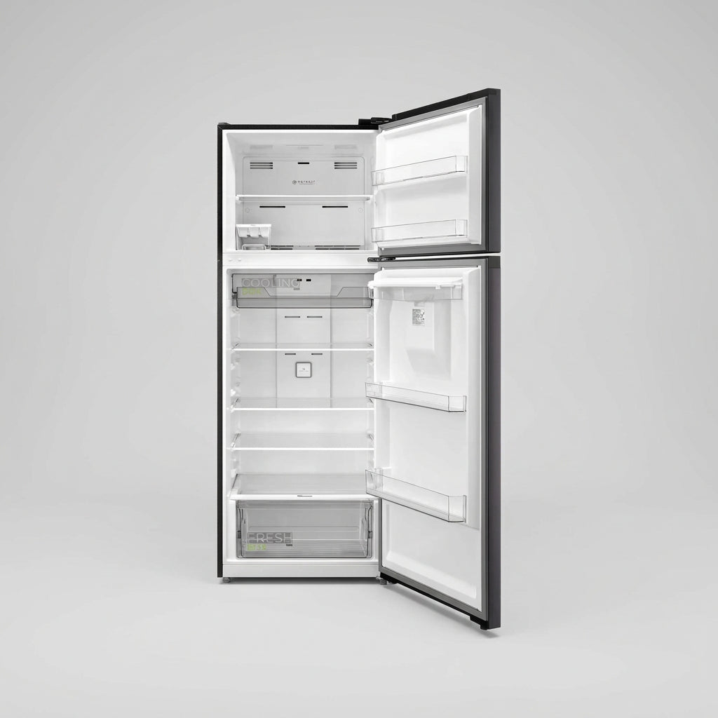 Refrigerador Midea Top Mount 17 Pies Inverter Quattro MDRT645MTM28WD, Congelador 107 L, Cooling Box, Doble Luz LED, Jazz Black