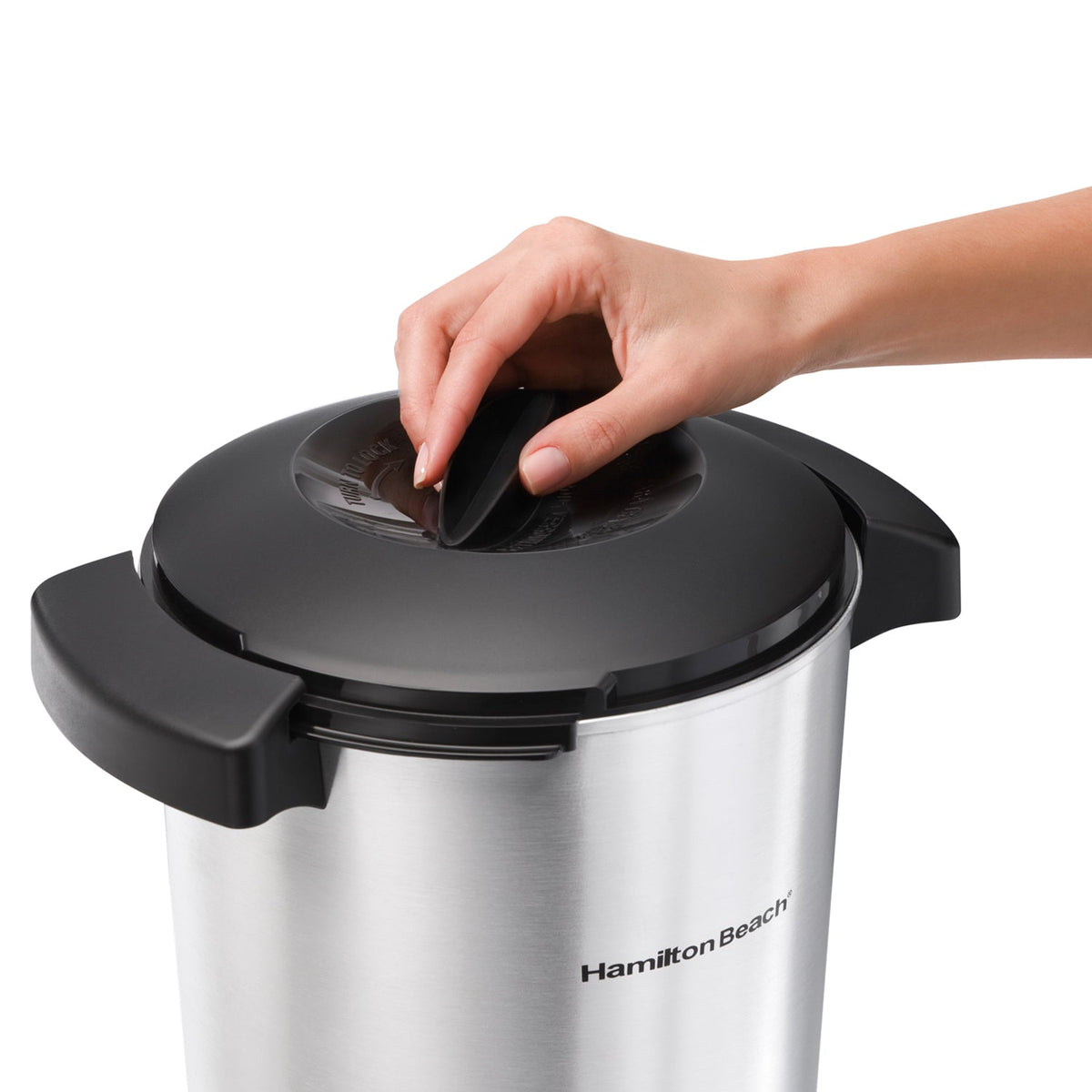 Cafetera Percoladora Hamilton Beach 40515G 45 Tazas con Dispensador de 2 Vías, Mantiene Caliente, Filtro Permanente