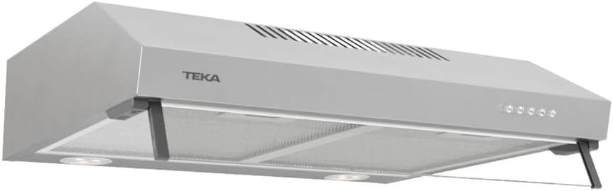 Combo Teka Duetto Deluxe 60: Parrilla de Gas Empotrable 4 Quemadores + Campana Empotrable 3 Velocidades, Acero Inoxidable 60 cm