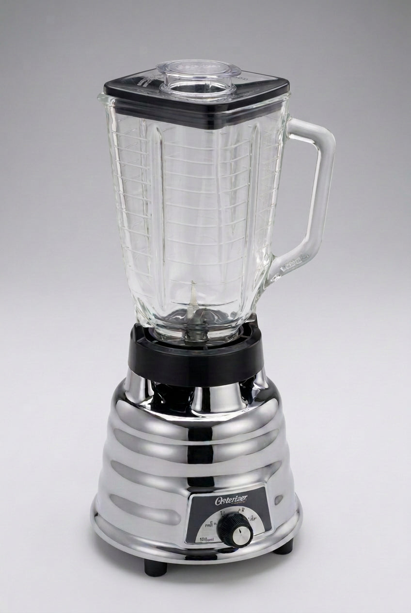 Licuadora Oster 450-20 2 Velocidades 400 W con Vaso de Vidrio 1.25 L Cromada