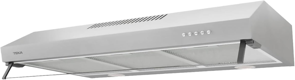 Combo Teka Duetto Deluxe 75: Parrilla de Gas Empotrable 5 Quemadores 75 cm + Campana Extractora 80 cm, Acero Inoxidable, Gas LP y Natural