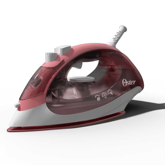 Plancha de Vapor Compacta Oster GCSTBS5053 1200 W, Suela de Cerámica Aeroceramic, Vapor Vertical, Anticalcificación, Rosa