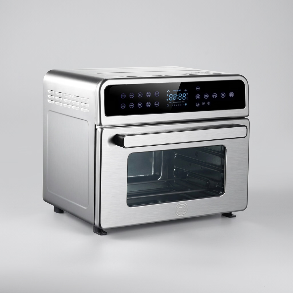 Horno Freidora de Aire MasterChef Smart-Cook MK-AFO-20SDT 20 L 1600 W, 10 Funciones, Función Dual, Panel Touch, Rostizador, Acero Inoxidable