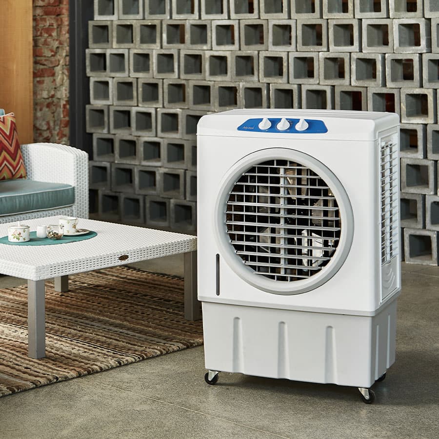 Enfriador Evaporativo Portátil Mytek 3399 60 Litros, 210W, 1,535 CFM, Compartimento para Hielo, 3 Velocidades, Ruedas con Freno
