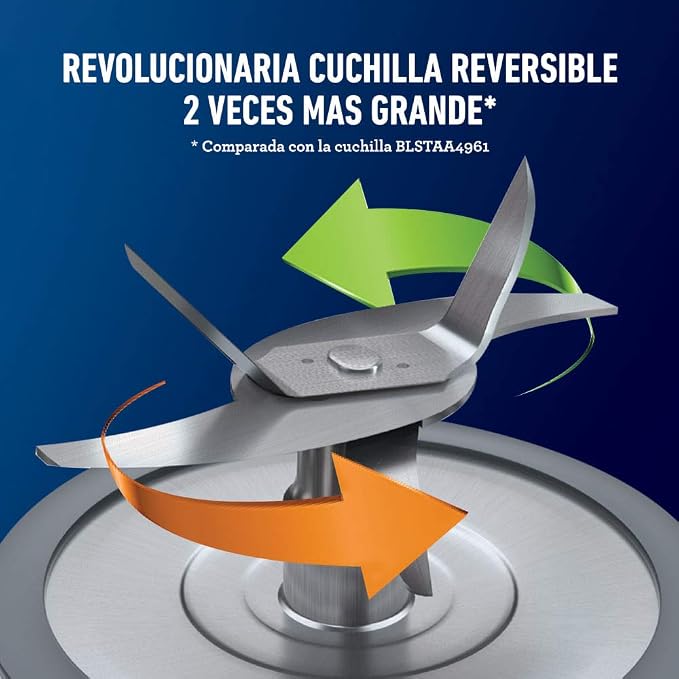 Licuadora Oster Reversible BLSTPYG1209B 600 W, 3 Velocidades + Pulso, 2 Programas Automáticos, Vaso de Vidrio 1.5 L, Negra