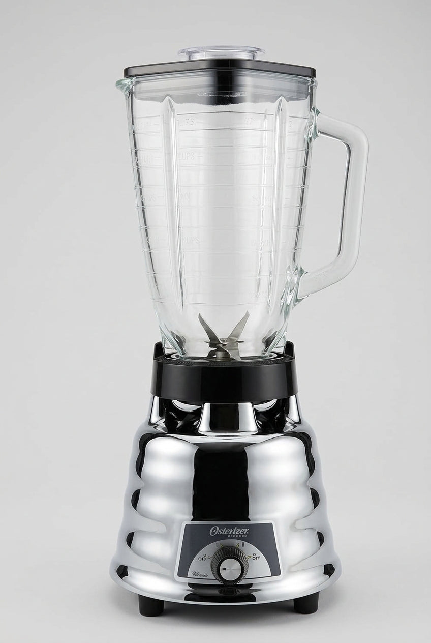 Licuadora Oster 450-20 2 Velocidades 400 W con Vaso de Vidrio 1.25 L Cromada