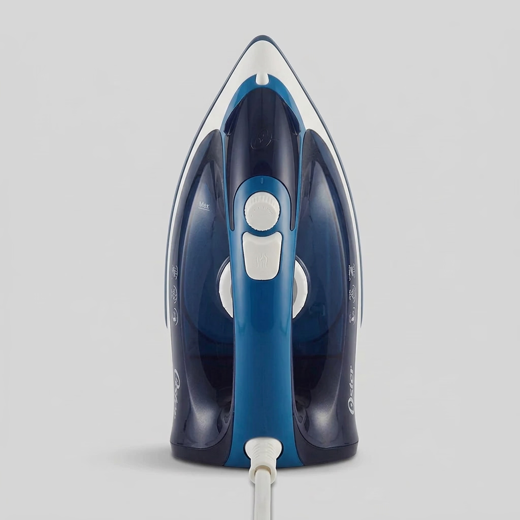 Plancha de Vapor Compacta Oster GCSTBS5051 1200 W, Suela de Cerámica Aeroceramic, Vapor Vertical, Anticalcificación, Azul