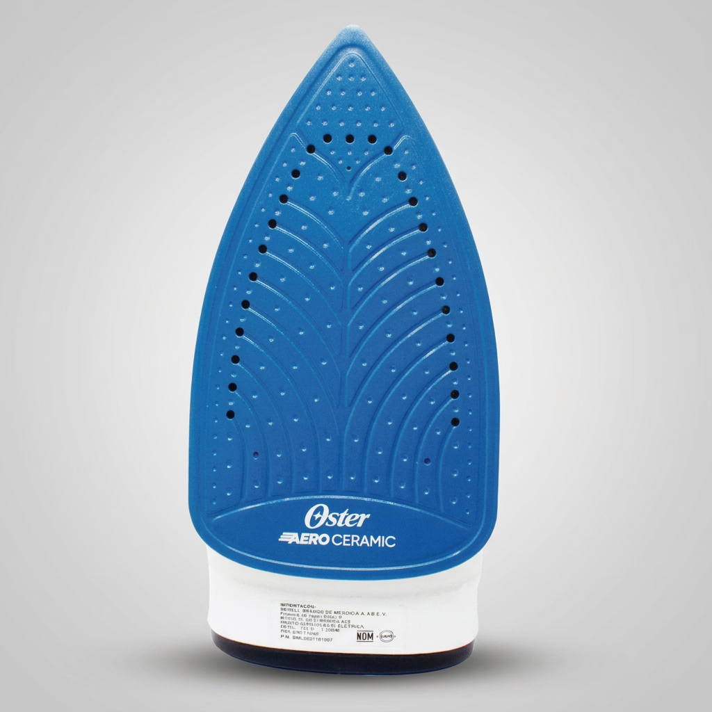 Plancha de Vapor Compacta Oster GCSTBS5051 1200 W, Suela de Cerámica Aeroceramic, Vapor Vertical, Anticalcificación, Azul