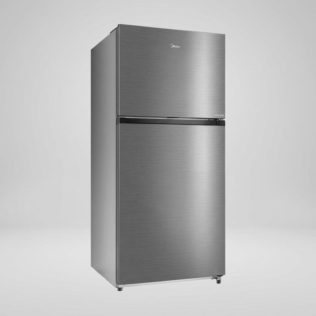 Refrigerador Midea Top Mount 20 Pies Inverter Quattro MDRT765FGM46D, 39 dB, Deli Box, Cajones con Control de Humedad, Bru Steel