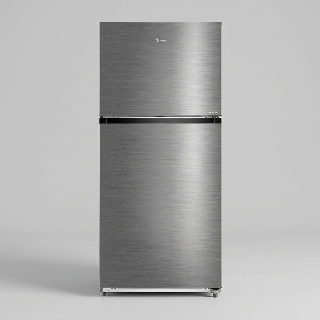 Refrigerador Midea Top Mount 20 Pies Inverter Quattro MDRT765FGM46D, 39 dB, Deli Box, Cajones con Control de Humedad, Bru Steel