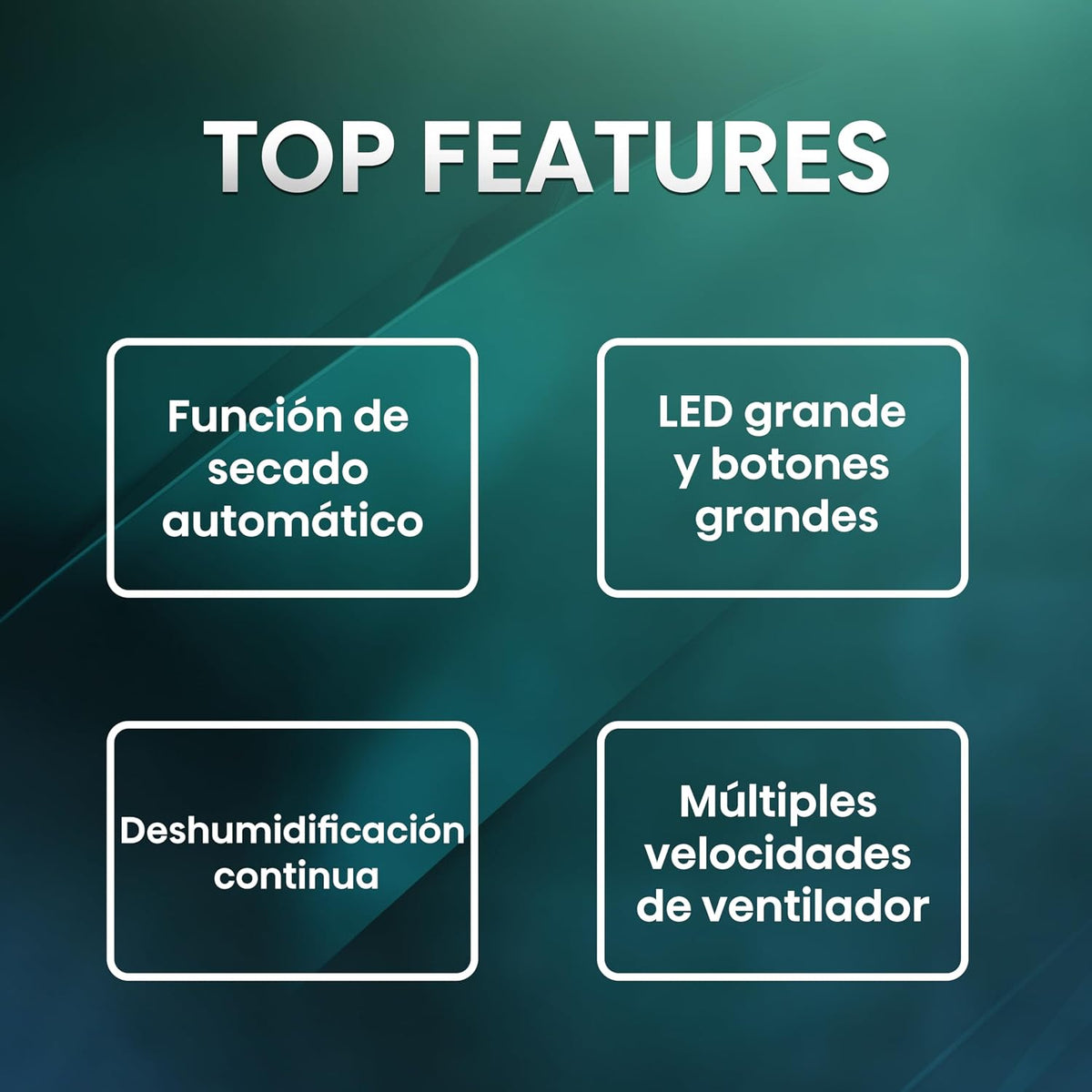 Deshumidificador Portátil Hisense DH50K1R 50 Pintas (23.7 L/día) 110V para 93 m², Control Remoto, Drenaje Continuo, Modo Silencioso