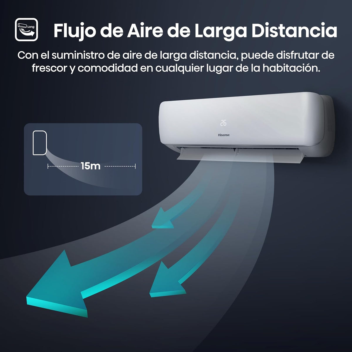 Minisplit Hisense ACR182KG 1.5 Toneladas 17,000 BTU Solo Frío 220V, Blanco