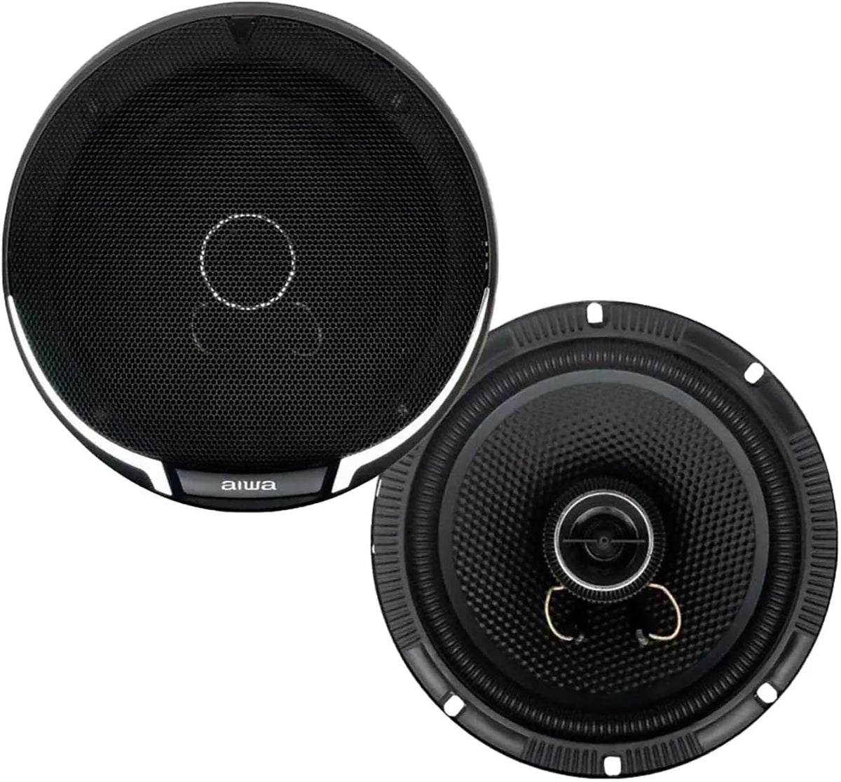 Bocinas para Auto Aiwa TAW-1633 de 6.5" (16 cm) Coaxiales 2 Vías 200W Máx, 4 Ohms, Par con Rejillas