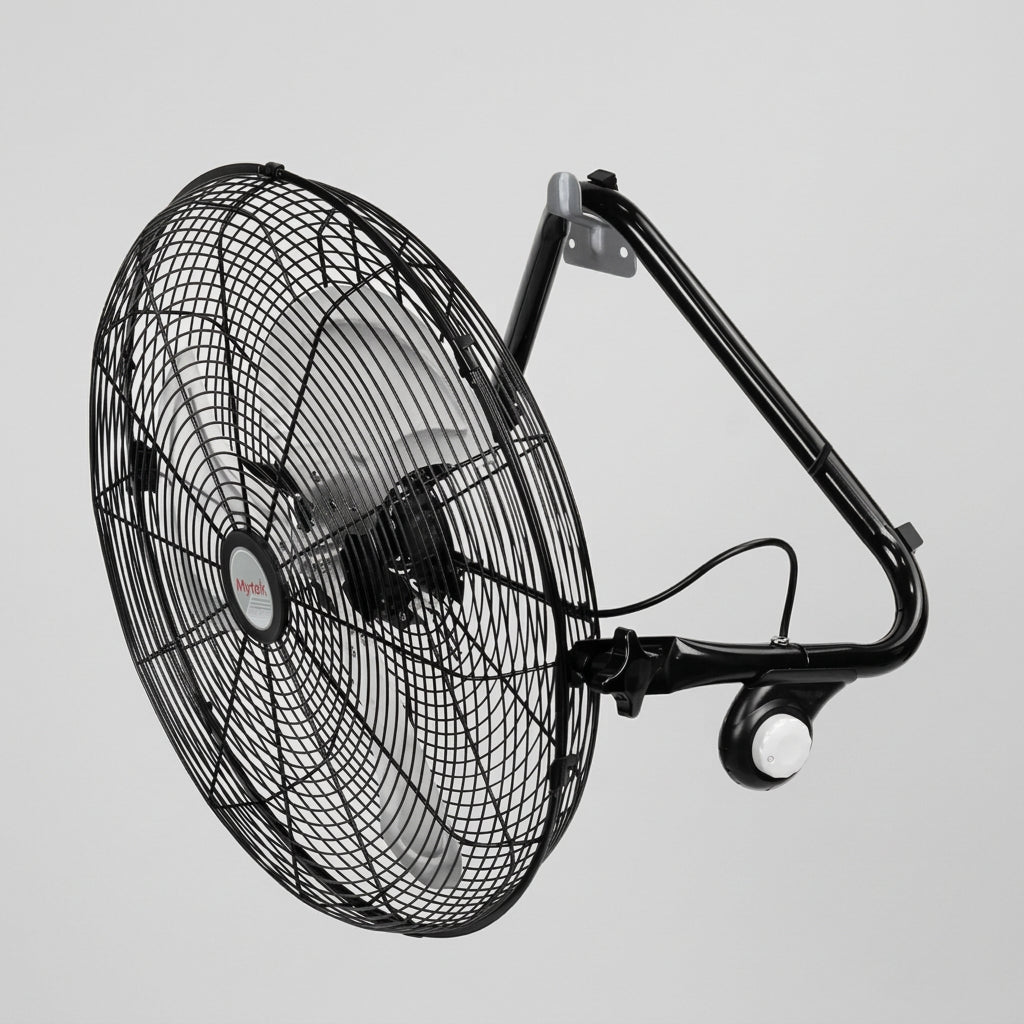 Ventilador Industrial Mytek 3406 de 20" Piso o Pared 2 en 1, 150W, Alta Velocidad, Aspas Metálicas, 3 Velocidades, Negro