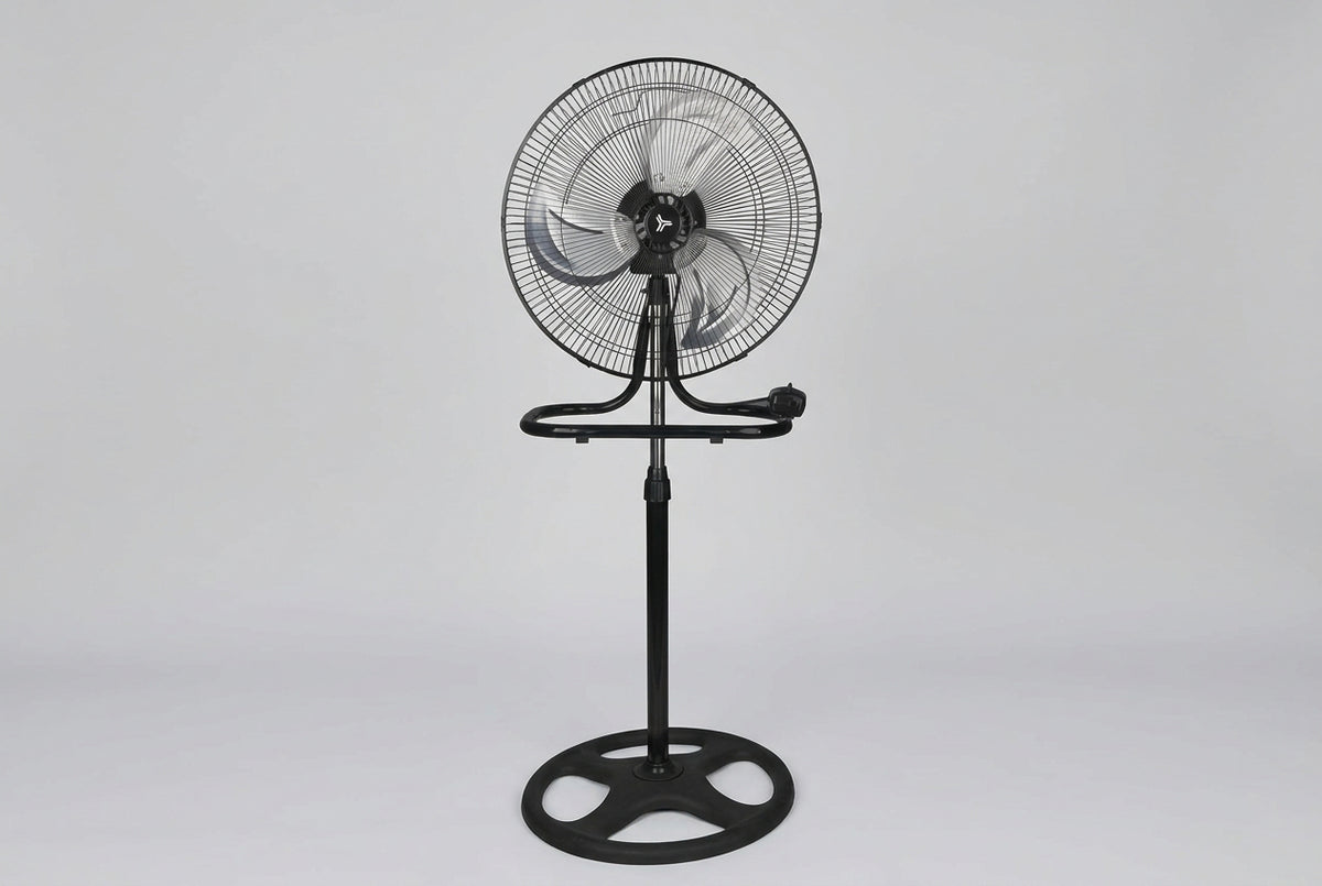 Ventilador MasterFan X3 Turbo 18" 3 en 1 Pedestal, Piso y Pared, 90W, 1,350 RPM, 3 Velocidades, Oscilación 90°, Negro