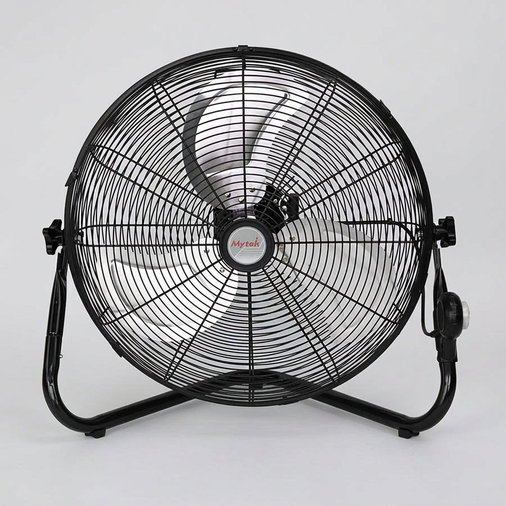 Ventilador Industrial Mytek 3406 de 20" Piso o Pared 2 en 1, 150W, Alta Velocidad, Aspas Metálicas, 3 Velocidades, Negro