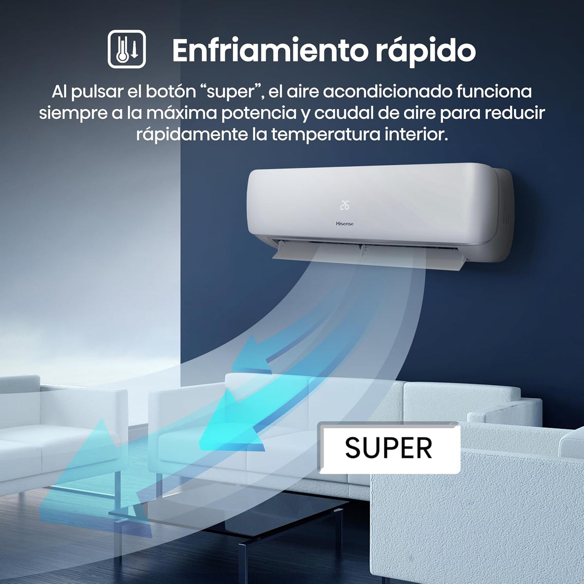 Hisense ACR242KG / Minisplit Solo Frío 2 Ton (22,000 BTU) 220V