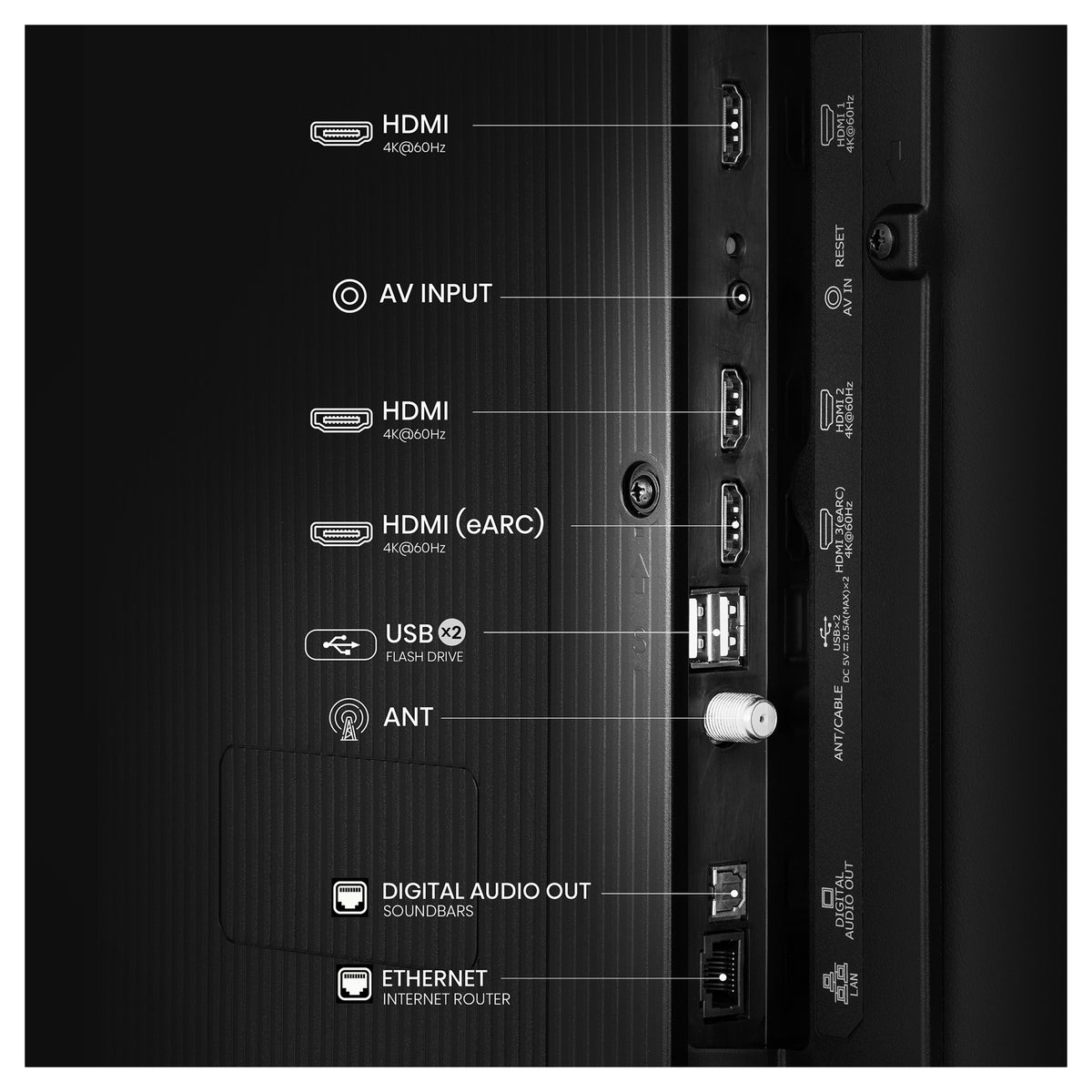 Pantalla Hisense 55" 4K UHD Smart TV VIDAA 55A65NV, Dolby Vision, HDR10, Game Mode Plus, Control de Voz, Bluetooth