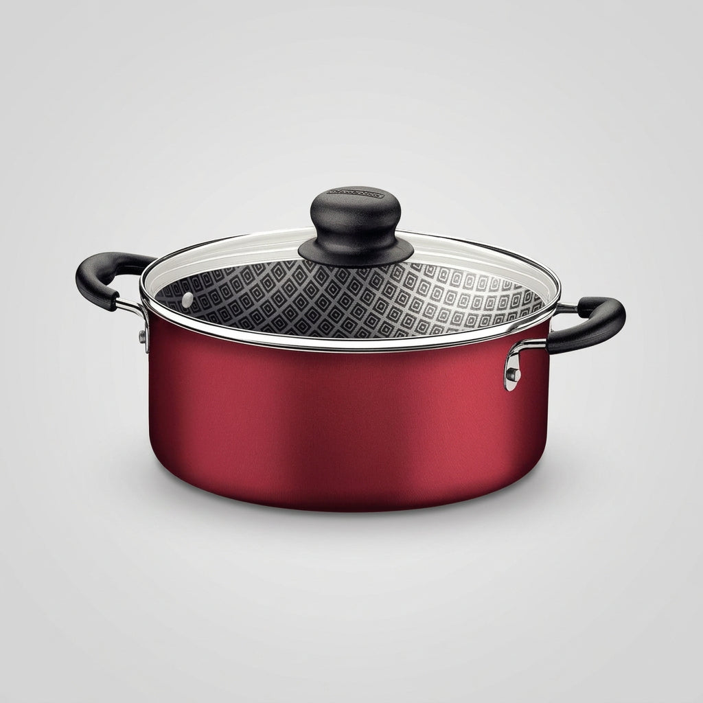 Batería de Cocina Tramontina PrimaOne 10 Piezas Roja 27899/329, Aluminio, Antiadherente Starflon Max Interno y Externo