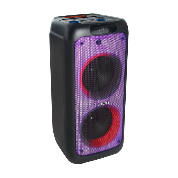 Sistema de Audio Aiwa AWPOH1D 800W PMPO Bluetooth Karaoke con Luces LED, TWS y Batería Recargable