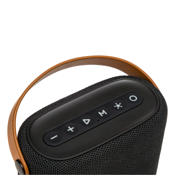 Bocina Bluetooth Portátil Aiwa AWS70BTB 7W RMS con Lámpara LED, TWS, IPX4 y Batería Recargable, Negro