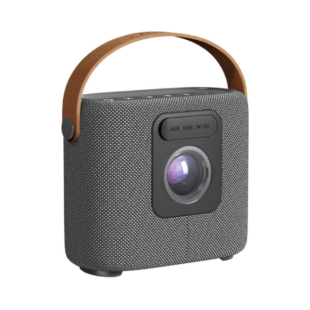 Bocina Bluetooth Portátil Aiwa AWS70BTG 7W RMS con Lámpara LED, TWS, Resistente a Salpicaduras IPX4, Gris