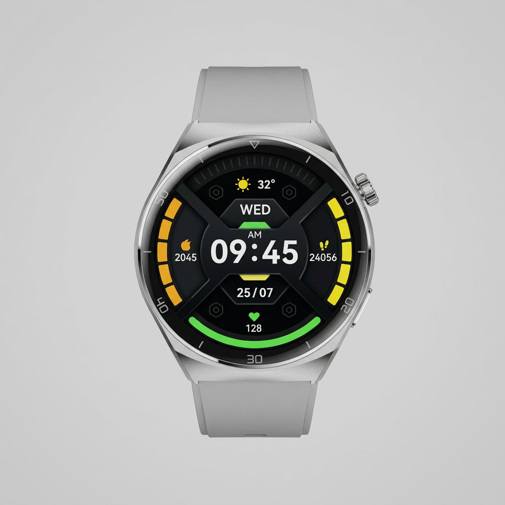 Reloj Inteligente Aiwa AiWatch AWSAM05GB Gris, Pantalla AMOLED 1.43", Llamadas Bluetooth, Ritmo Cardíaco, SpO2, +100 Deportes