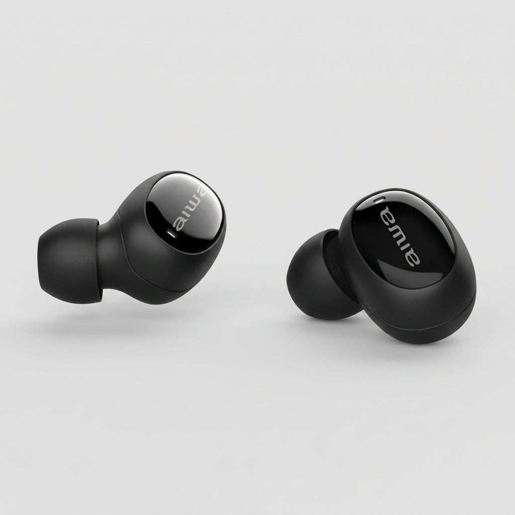 Audífonos Inalámbricos Bluetooth Aiwa AWTWSD3U True Wireless In-Ear, Bluetooth 5.0, Micrófono, Estuche de Carga, Negros