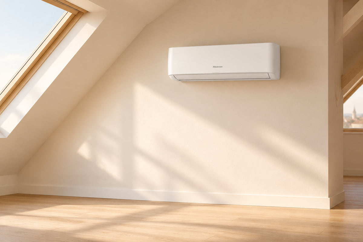 Minisplit Inverter Hisense AT121CB 1 Tonelada Solo Frío 115V (110V) 17 SEER, R410A, Blanco