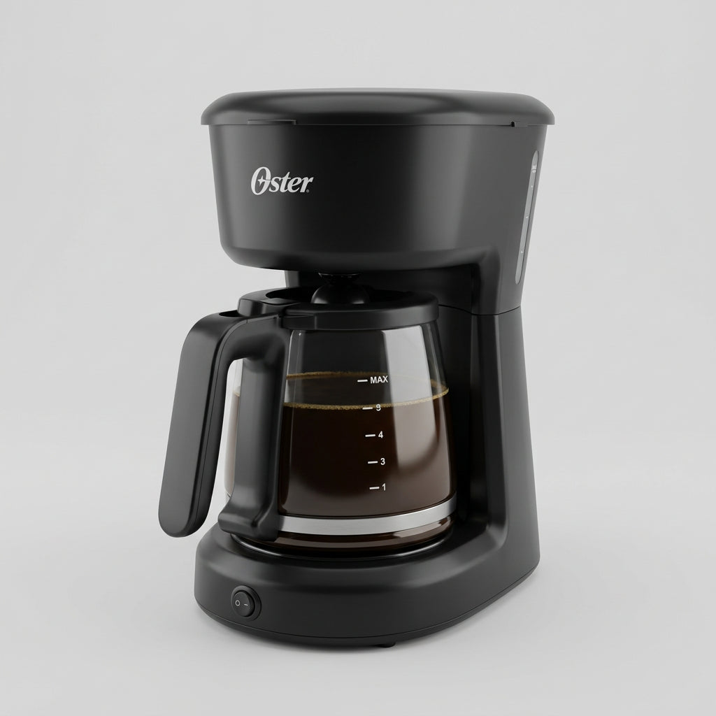 Cafetera de Goteo Oster BVSTDCS121B 12 Tazas 900 W, Filtro Reutilizable, Pausa y Sirve, Mantiene Caliente, Negra