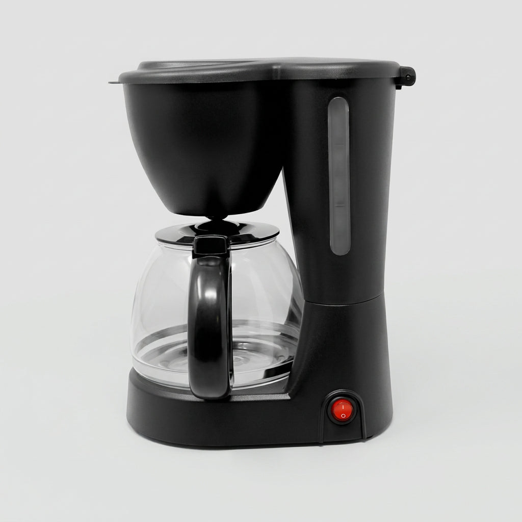 Cafetera de Goteo RCA RC-CAF2 12 Tazas 1.2 L, 700 W, Jarra de Vidrio, Antigoteo, Filtro Reutilizable, Negra