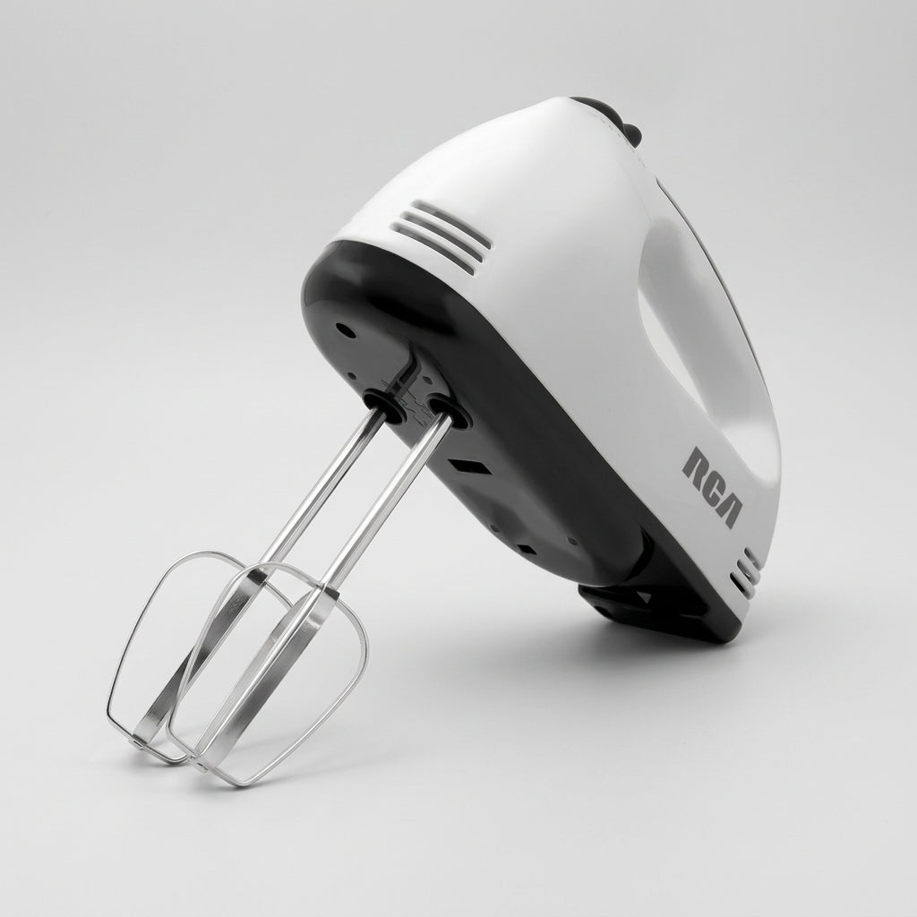 Batidora de Mano RCA RC-093 100 W, 7 Velocidades, Batidores y Ganchos para Amasar Metálicos, Blanca