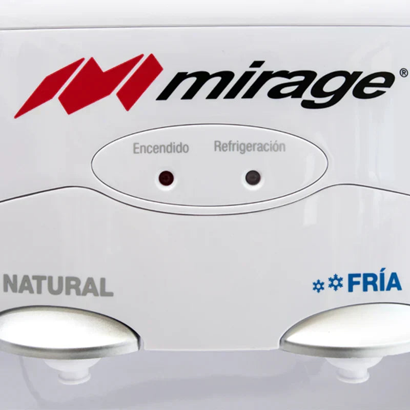 Dispensador de Agua Mirage DISX05 MDT10BB de Mesa con 3 Temperaturas, Diseño Compacto, 127 V, Ideal para Escritorio o Cocina y Color Blanco con Gris