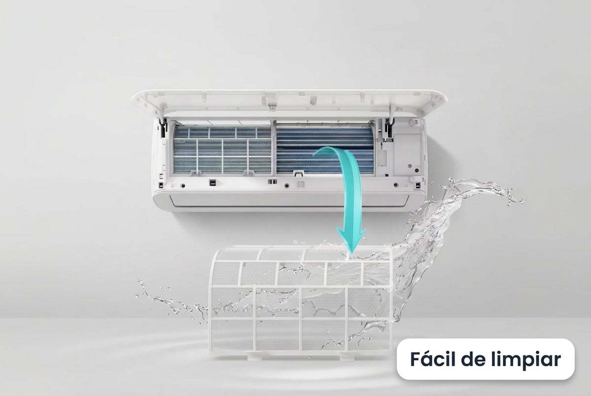 Minisplit Hisense AH122CK 1 Tonelada 12,000 BTU Frío y Calor 220V, 12.6 SEER, R410A, Blanco