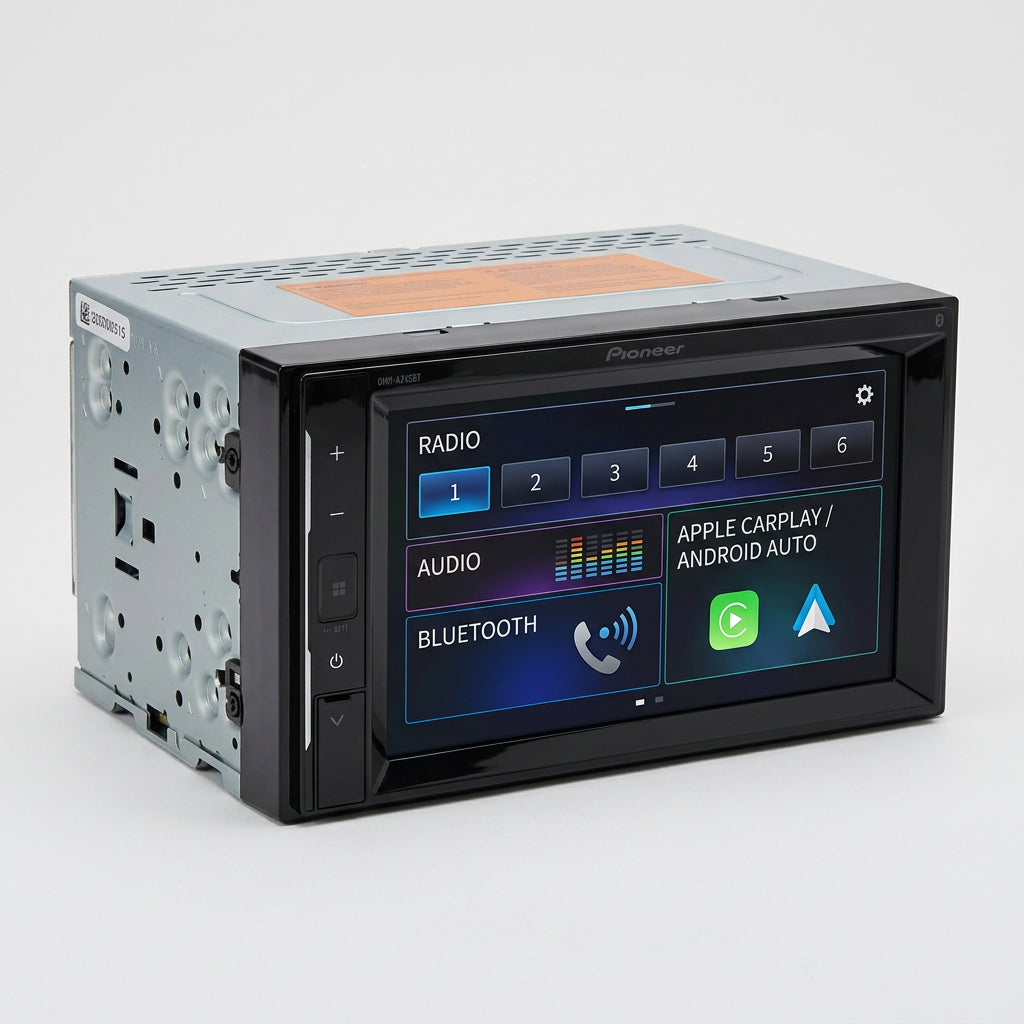 Pioneer DMH-A245BT – Pantalla 6.2”, Android/iPhone, Bluetooth y Control Total al Conducir