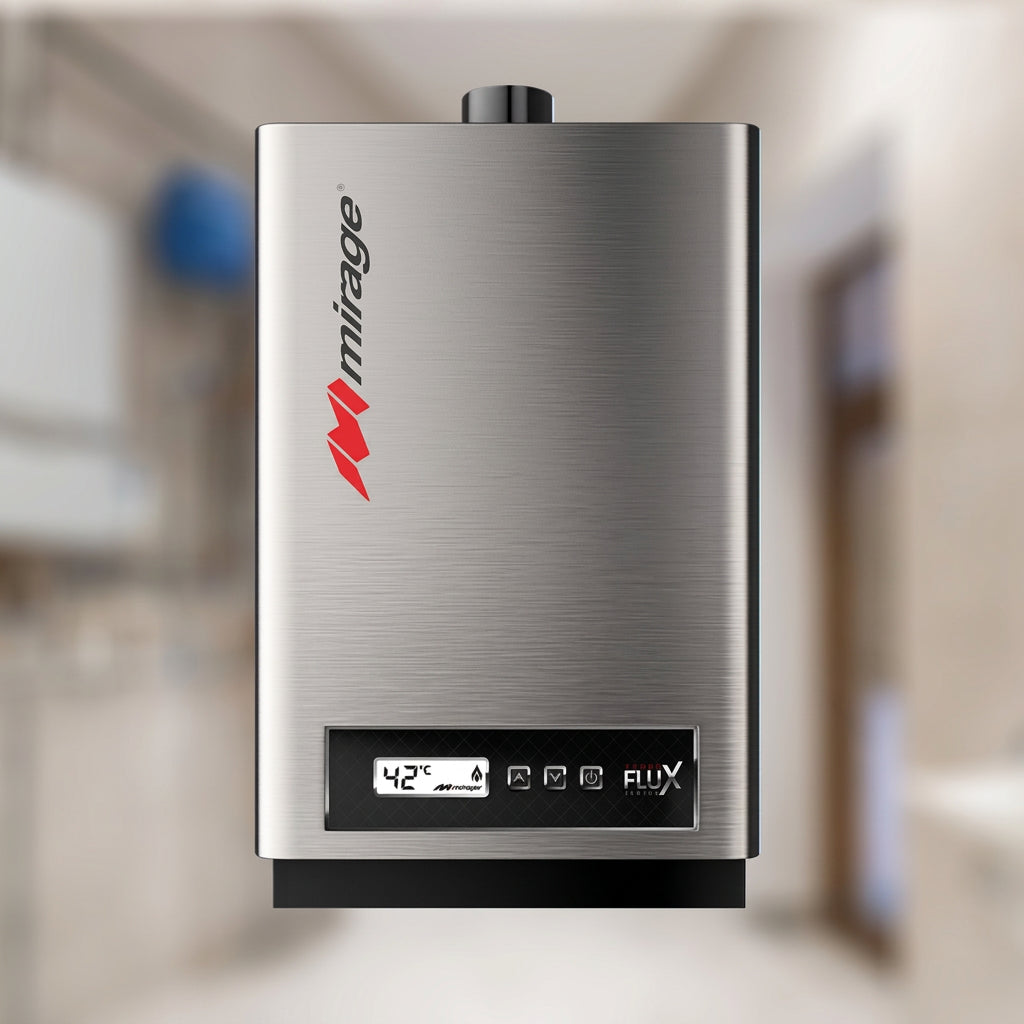 Calentador de Agua a Gas LP Mirage Turbo Flux 16 L/min MBF16AF Acero
