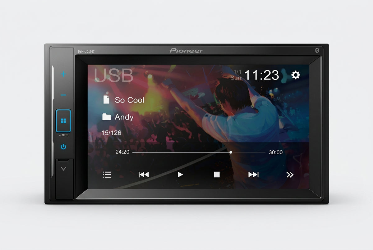 Pioneer DMH-A245BT – Pantalla 6.2”, Android/iPhone, Bluetooth y Control Total al Conducir
